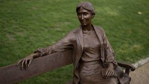 <p>A statue of Virginia Woolf, which sits alongside the River Thames in Richmond, London.</p>