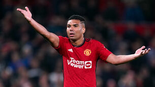 Manchester United midfielder Casemiro is set for a spell on the sidelines (Nick Potts/PA)