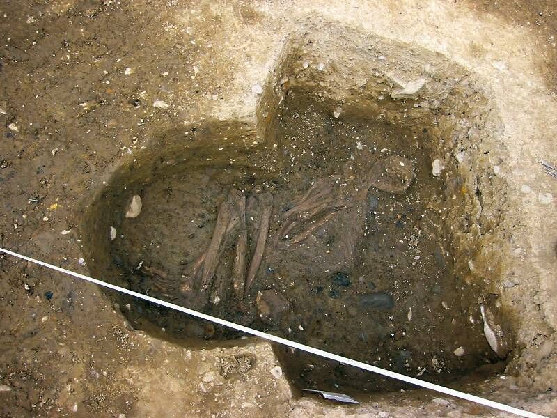  The remains of a young adult woman about 5ft 2 were found at Rath, Co Meath. Picture: courtesy of the Royal Irish Academy