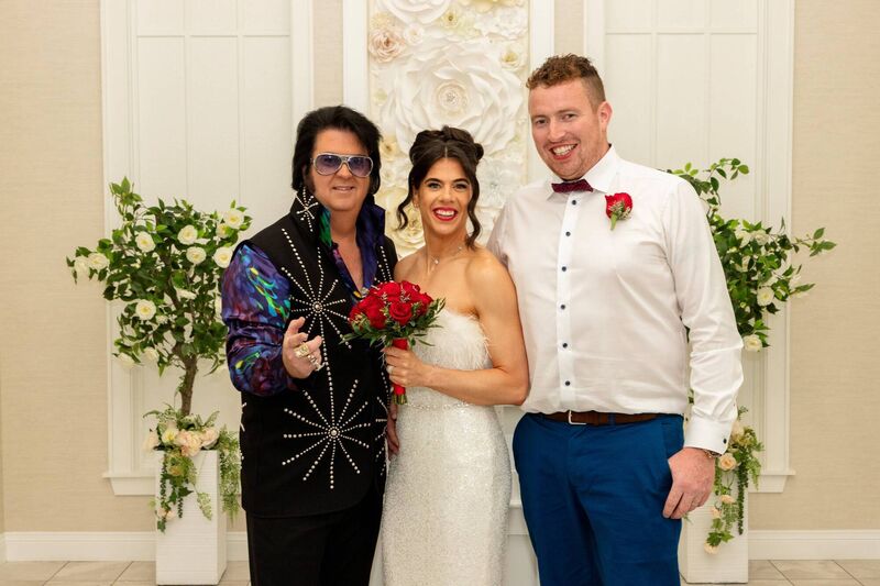 Aine Sheehan and Michael Anthony O'Sullivan were married by 'Elvis'. Pictures: Mackenna D Photography 
