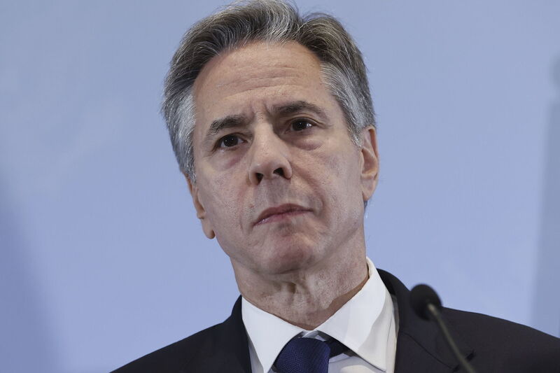 US Secretary of State Antony Blinken at press conference in Tel Aviv on Friday. Picture: Jonathan Ernst/Pool Photo via AP US Secretary of State Antony Blinken at press conference in Tel Aviv on Friday. Picture: Jonathan Ernst/Pool Photo via AP