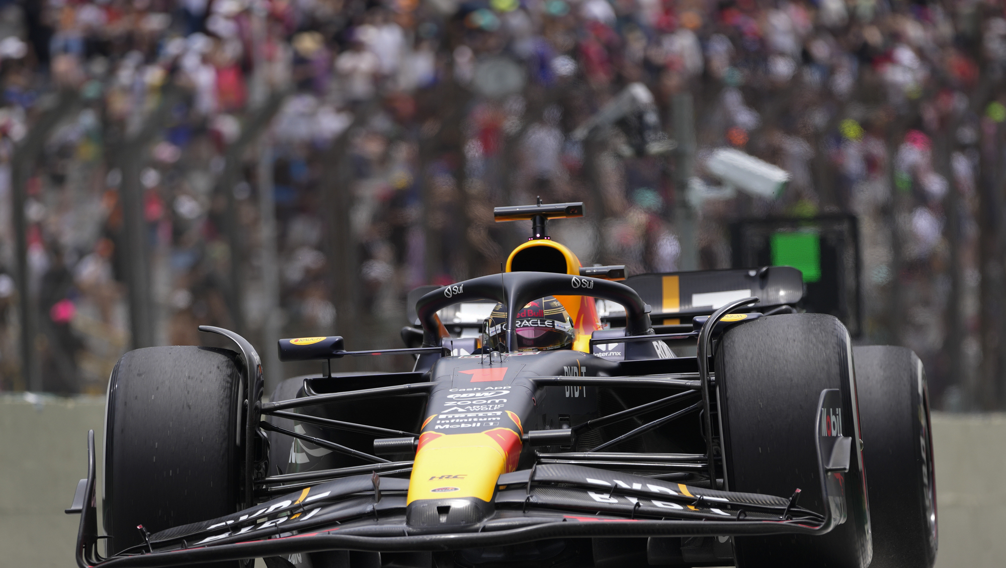 Max Verstappen on pole as storm brings red flags out at Interlagos