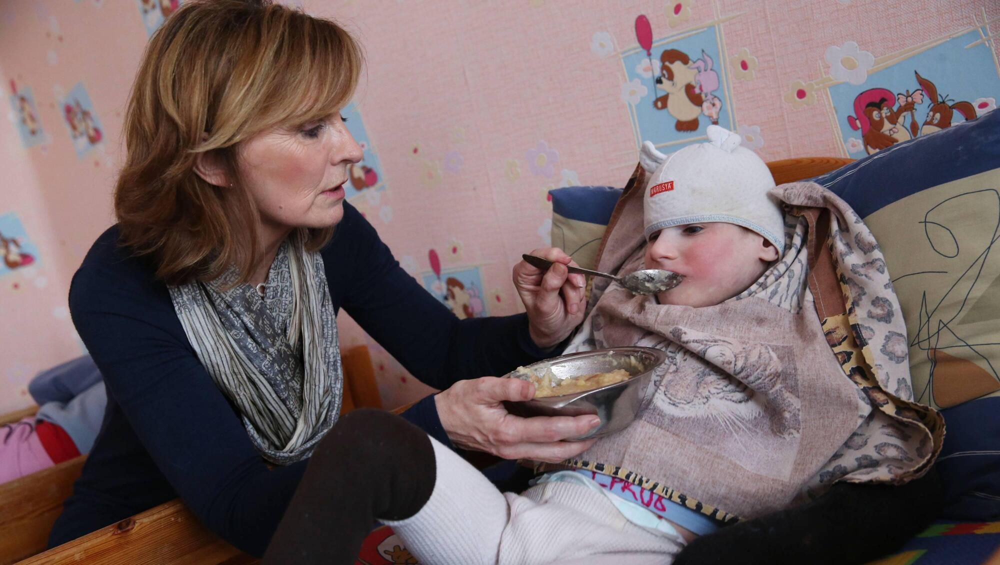 Adi Roche seen on April 3, 2016, in Vesnova village near Glusk, Belarus.
