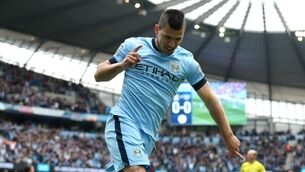 Man City allay Sergio Aguero head injury fear