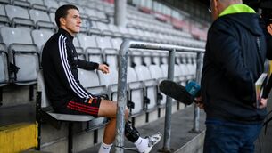 <p>Buckley interviewed during a Bohemians media day.</p>