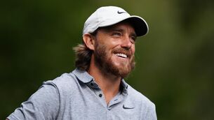 <p>Tommy Fleetwood on the seventh during day two of the 2023 BMW PGA Championship at Wentworth Golf Club in Virginia Water, Surrey. Picture date: Friday September 15, 2023.</p>