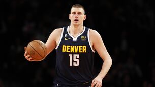 <p>DELIVERY TIME: Nikola Jokic #15 of the Denver Nuggets dribbles the ball. Pic: Sarah Stier/Getty Images</p>