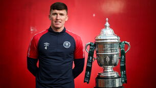 <p>BATTLE AHEAD: Joe Redmond poses for a portrait during a St Patrick's Athletic media day, at Richmond Park in Dublin, ahead of the Sports Direct FAI Cup Final. Pic: Stephen McCarthy/Sportsfile</p>