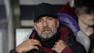 <p>Liverpool manager Jurgen Klopp was not happy with his side’s defending in the 3-2 Europa League defeat to Toulouse (Thibault Camus/AP)</p>