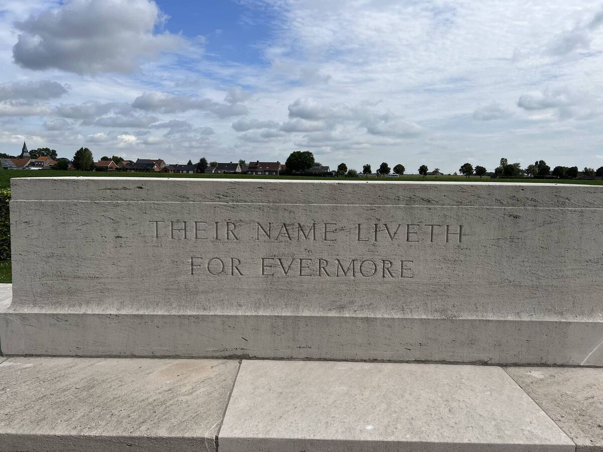 'Their name liveth for evermore' at Haringhe. Picture: Roz Crowley 'Their name liveth for evermore' at Haringhe. Picture: Roz Crowley