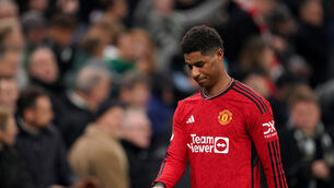 Erik ten Hag said Marcus Rashford is “not happy” with his current form (Zac Goodwin/PA)
