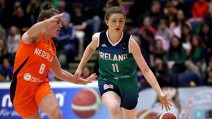 <p>PROTECTIVE MASK: Ireland captain Edel Thornton was prepared to go full Kobe and wear a mask to protect her broken nose in order to play in tomorrow’s opening Eurobasket 2025 group game against France in the National Arena. Pic: ©INPHO/James Crombie</p>