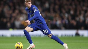<p>Cole Palmer of Chelsea controls the ball during the Premier League match between Tottenham Hotspur and Chelsea FC at Tottenham Hotspur Stadium on November 06, 2023 in London, England. Pic: Ryan Pierse/Getty Images</p>