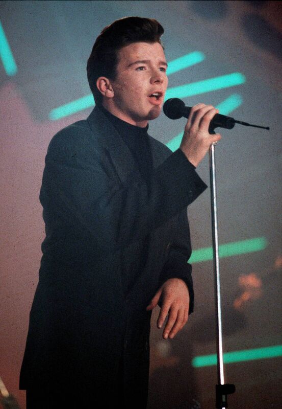 Rick Astley performing on German music show Formel Eins in 1988. Picture: Bernd Muller/Redferns
