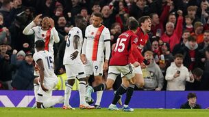 <p>SWEDE RELIEF: Manchester United's Victor Lindelof celebrates scoring their side's first goal of the game during the Premier League match at Old Trafford, Manchester. Pic: Martin Rickett/PA Wire.</p>