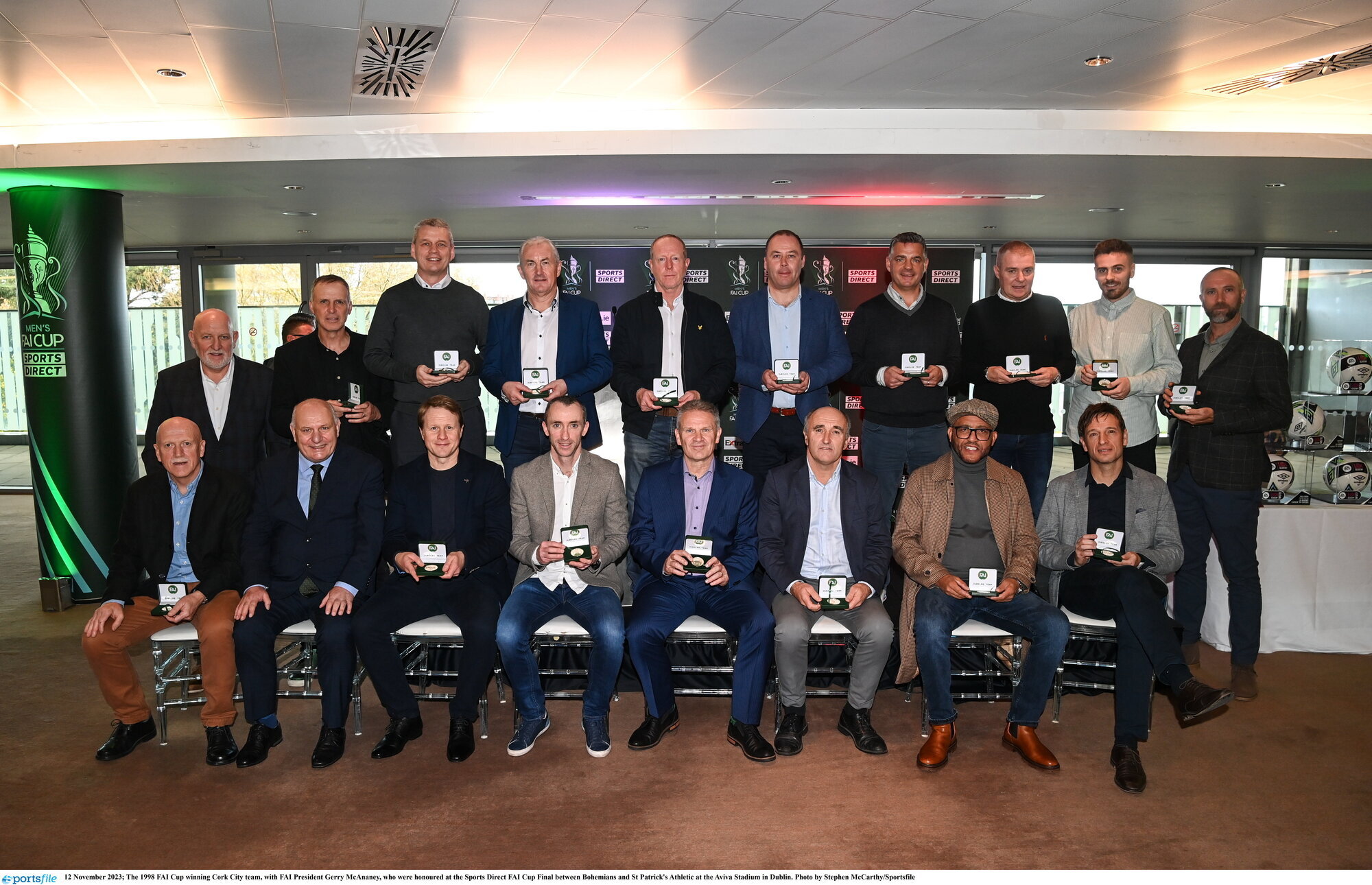 Cork City's 1998 FAI Cup winners honoured at 2023 showpiece