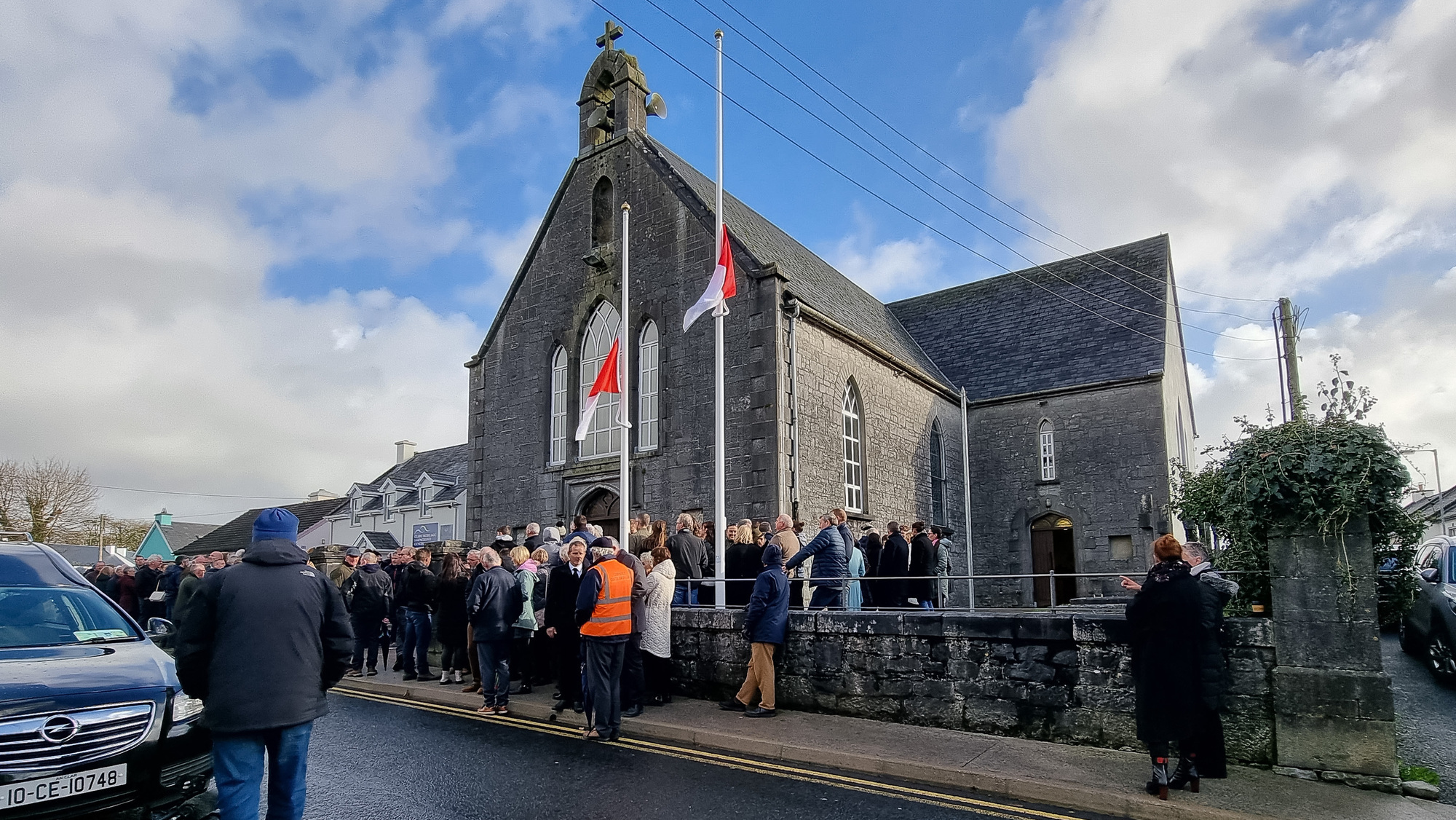  The funeral of Joe and Claire Collins at St Brigids Church in Corofin today. 