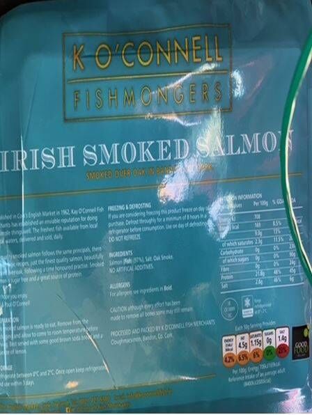 One of the affected batches of the smoked salmon. Picture: FSAI