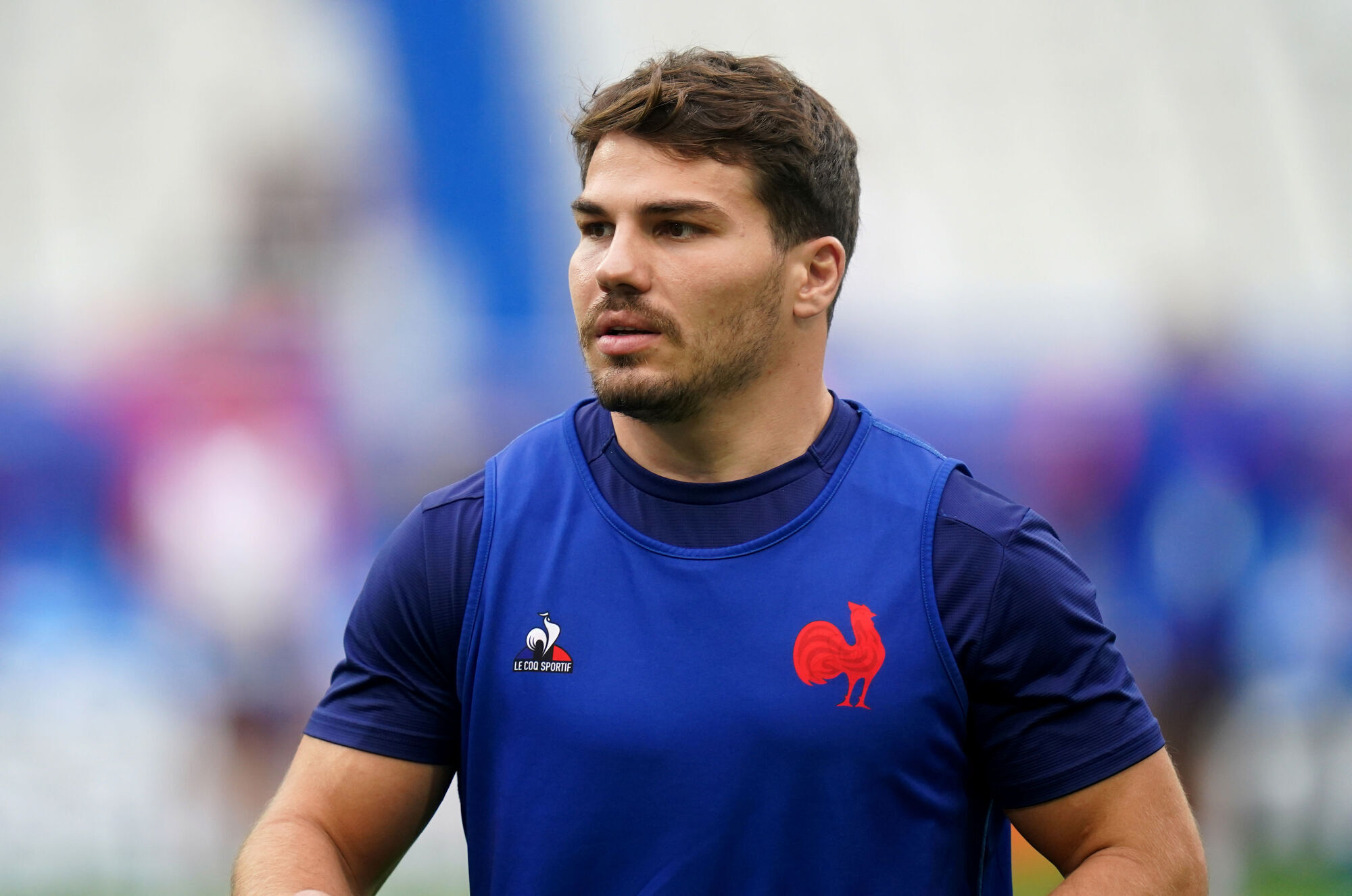 SOMETHING NEW: France's Antoine Dupont during a training session at the Stade de France. Pic: Adam Davy/PA Wire
