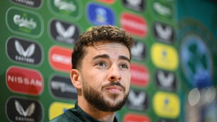 <p>BUILDING BLOCKS: Mikey Johnston during a Republic of Ireland press conference. Pic: Stephen McCarthy/Sportsfile</p>