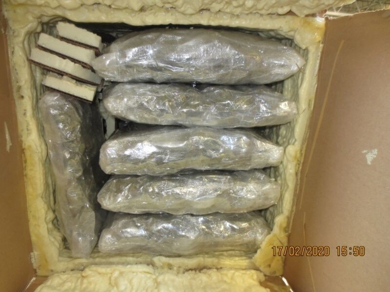 Some of the herbal cannabis seized in Dublin on Friday. Pic: Revenue Some of the herbal cannabis seized in Dublin on Friday. Pic: Revenue