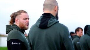 <p>Finlay Bealham at Connacht Rugby Training in Galway.</p>