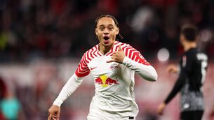 <p>MAKING HIS WAY: Xavi Simons of RB Leipzig celebrates after scoring the team's first goal during the Bundesliga match between RB Leipzig and Sport-Club Freiburg. Pic: Maja Hitij/Getty Images</p>