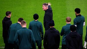 <p>Republic of Ireland Squad Training with Manager Stephen Kenny.</p>