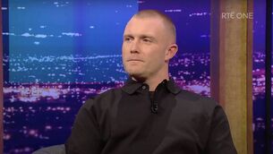 <p>Keith Earls on the Late Late Show.</p>