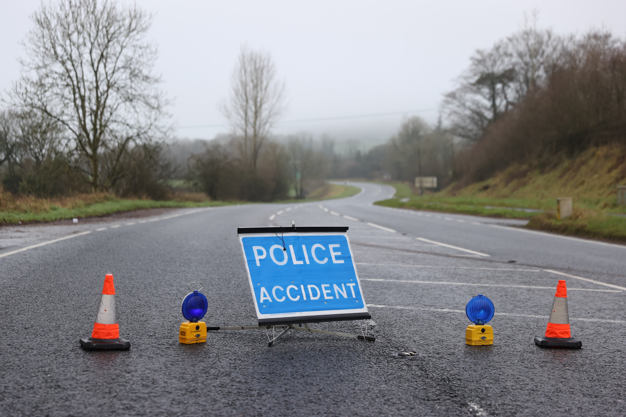 Passenger killed and two injured in single-vehicle crash in Down