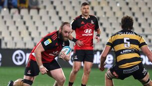 <p>BIG ADDITION: Oli Jager during his Crusaders days. Pic: Peter Meecham/Getty Images</p>