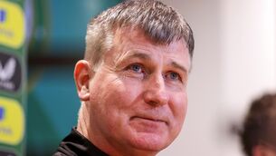 <p>Kenny at a Republic of Ireland Press Conference.</p>