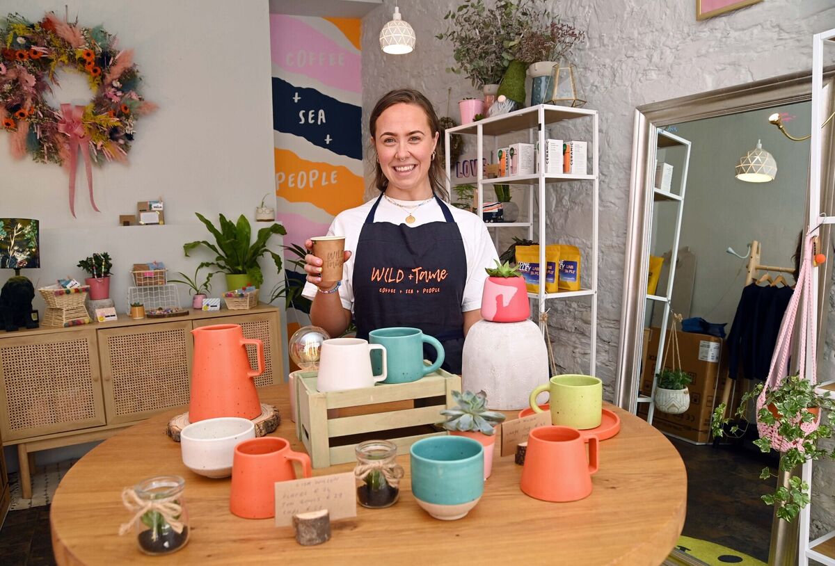 Hannah Barnett-Byrne in her Wild + Tame shop in Kinsale, Co. Cork. Picture Denis Minihane. Hannah Barnett-Byrne in her Wild + Tame shop in Kinsale, Co. Cork. Picture Denis Minihane.