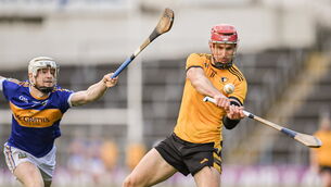 <p>John Conlon Clonlara in action against David Sweeney Kiladangan during the AIB Munster GAA Hurling Senior Club Championship Semi-Final at FBD Semple Stadium. Pic: Stephen Marken/Sportsfile</p>