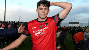 <p>Fossa's David Clifford dejected after the game.</p>