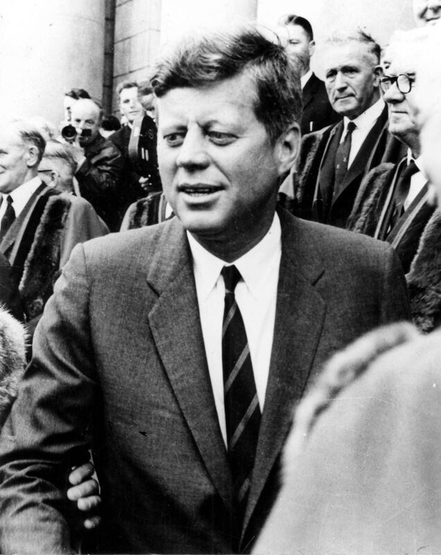 President Kennedy pictured on the steps of Cork City Hall during his Irish visit in 1963. President Kennedy pictured on the steps of Cork City Hall during his Irish visit in 1963.