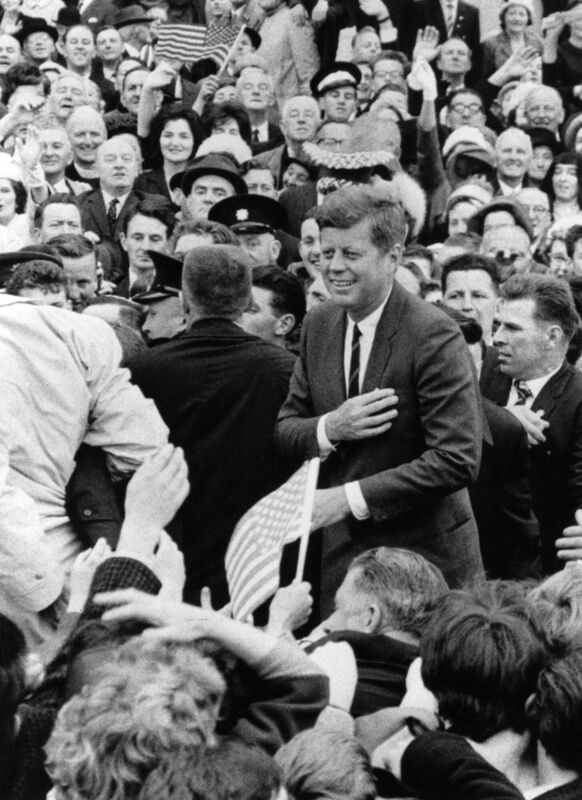 President Kennedy in the crowd in Cork during his visit to Ireland. File picture: Aubrey Hart/Getty Images President Kennedy in the crowd in Cork during his visit to Ireland. File picture: Aubrey Hart/Getty Images