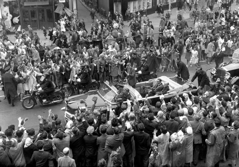 John F Kennedy is driven through St Patrick's St in an open-top car with Lord Mayor Sean Casey, during his visit to Cork. File picture John F Kennedy is driven through St Patrick's St in an open-top car with Lord Mayor Sean Casey, during his visit to Cork. File picture