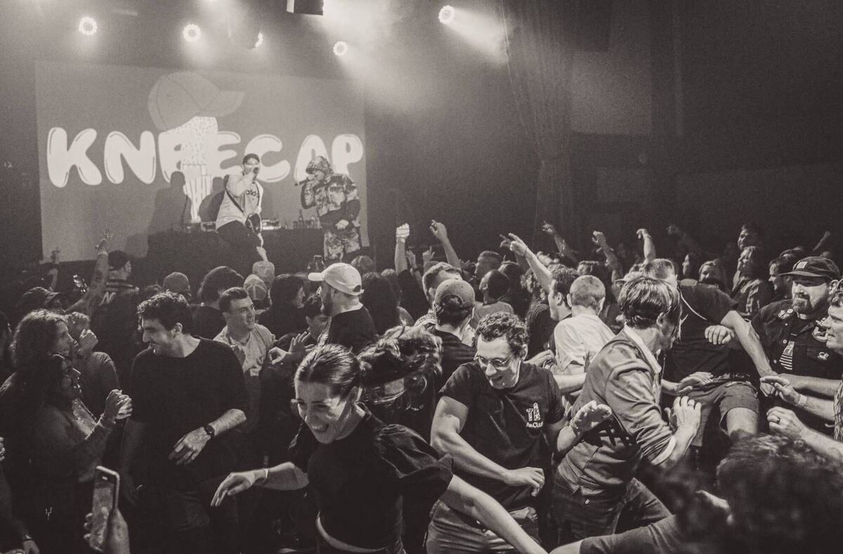 Kneecap gigs can be frenetic affairs, as Cork audiences will have a chance to check out on December 29. Picture: Patrick Glennon @ptgphotos Kneecap gigs can be frenetic affairs, as Cork audiences will have a chance to check out on December 29. Picture: Patrick Glennon @ptgphotos