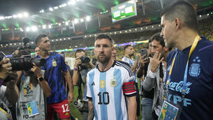 Lionel Messi spoke out against the treatment of Argentina’s fans in Brazil (Silvia Izquierdo/AP)