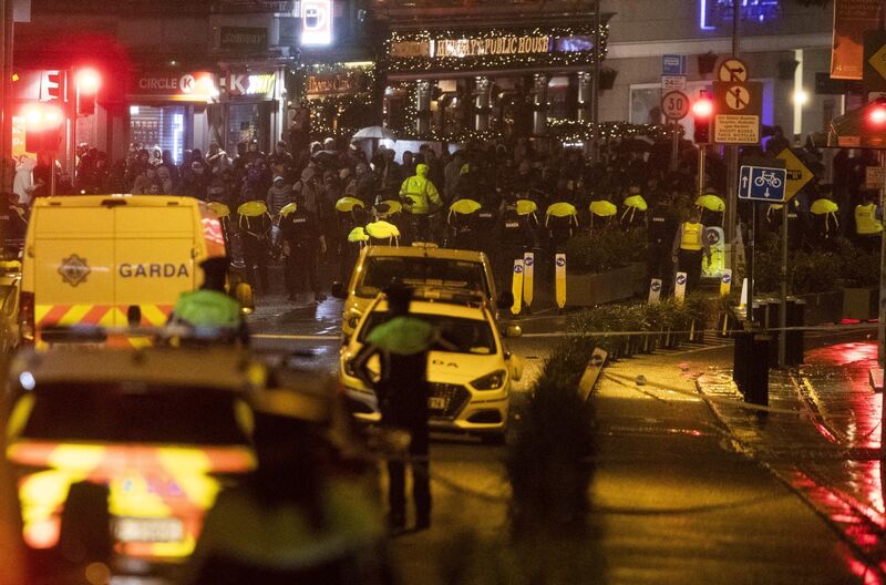 Scenes from Dublins North inner City tonight as protestors clash with gardai. Picture Colin Keegan/ Collins Dublin Scenes from Dublins North inner City tonight as protestors clash with gardai. Picture Colin Keegan/ Collins Dublin
