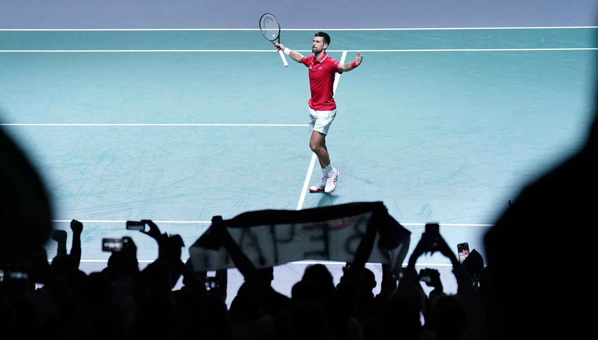 Novak Djokovic clashes with British fans after leading Serbia to Davis Cup win