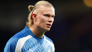 <p>FITNESS FIGHT: Manchester City's Erling Haaland. Picture:  John Walton/PA Wire.</p>