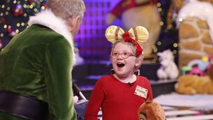 <p>Sophie made it to the Toy Show</p>