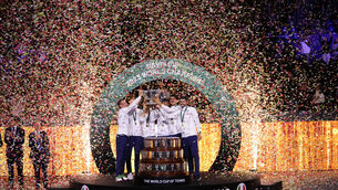 <p>Italy claimed their first Davis Cup title win since 1976 (Manu Fernandez/AP)</p>