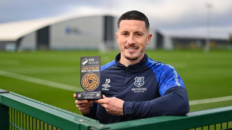 Waterford striker Ronan Coughlan named Player of the Month for November