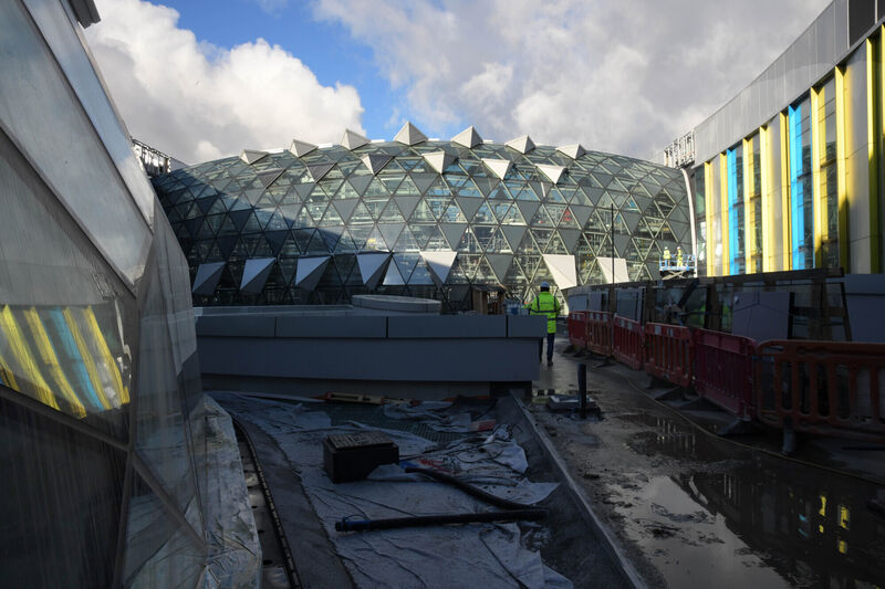 What will become one of the garden spaces available to patients and their families at the new children's hospital. Picture: Moya Nolan What will become one of the garden spaces available to patients and their families at the new children's hospital. Picture: Moya Nolan