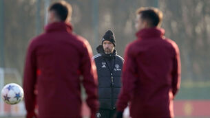 <p>TURKISH TALES: Manchester United manager Erik ten Hag during a training session at the Trafford Training Centre. Pic: Martin Rickett/PA Wire.</p>