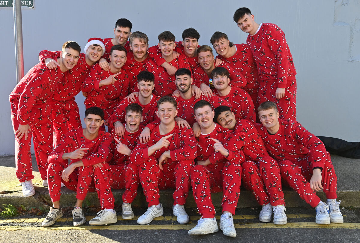  A group all dressed up for student Christmas Day celebrations at Connaught Avenue in Cork. Picture: Dan Linehan