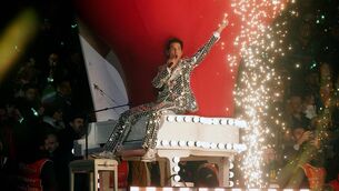 <p>Mika  during the pre match show ahead of the Rugby World Cup 2023 in Paris. Picture: Mike Egerton/PA Wire </p>